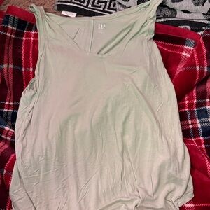 GAP Women's Light Green Tank Top
